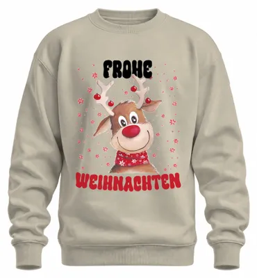 Imagen del producto de Felices Fiestas, ciervo dulce, reno - Sudadera uni para Navidad, estilo navideño, talla S
