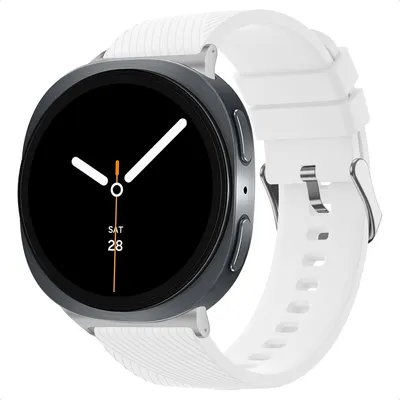 Produktbild von Imoshion flexibles Silikonarmband für die Samsung Galaxy Watch 9 (40/44 mm) / Watch 8 (40/44 mm) / Classic (46 mm) - Weiß