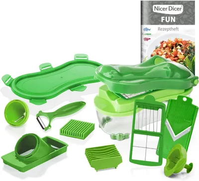 Produktbild von Genius Nicer Dicer Fun Croco Set 14-tlg. 1750 ml Obst- & Gemüseschneider