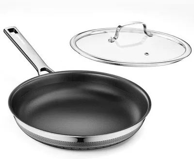Productafbeelding van Grote keramische braadpan 28 cm met deksel en anti-aanbaklaag voor inductie en alle warmtebronnen