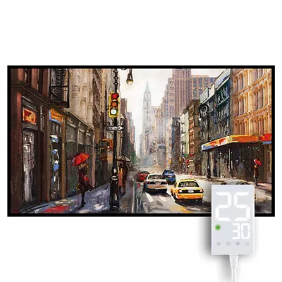 Produktbild von Heidenfeld Infrarotheizung HF-HP105 | Flachheizung - Heizpaneel - Bildheizung - Wandhalter - Überhitzungsschutz - Infrarot Heizung (1000 W Urban)