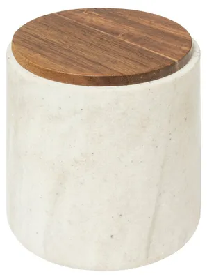 Produktbild von 5five Simply Smart Wattepads Behälter Come, Aufbewahrungsdose, Polyresin, Beige, 200157A