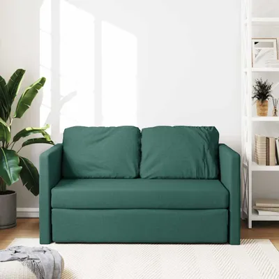 Produktbild von vidaXL Bodensofa mit Schlaffunktion Dunkelgrün 112x174x55 cm Stoff