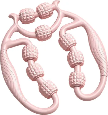 Produktbild von Beinmassagerolle, Anti-Cellulite-Lymphdrainage, Tiefengewebetherapie, Oberschenkel, Arm, Rücken, Schulter, Muskelentspannung, Massagegerät mit 9 Rollen