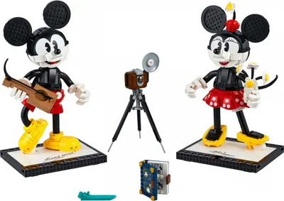 Image de LEGO 43179 Disney Mickey Mouse et Minnie Mouse comme figurines à construire, projet DIY, set de construction pour adultes à construire et à exposer