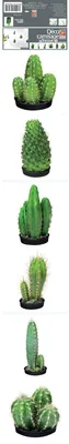 Productafbeelding van PLAGE Tegelsticker - Cactus, vinyl, groen, 15 x 0,1 x 15 cm, 1 stuk