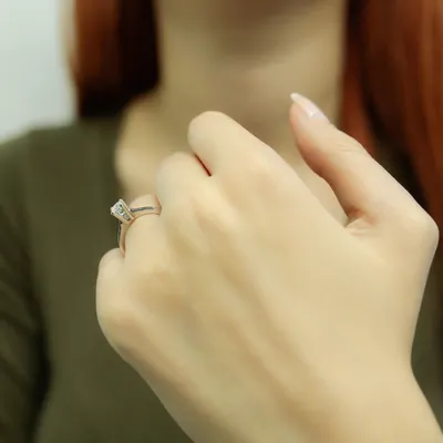 Produktbild von 0,40 Carat Diamant Solitär Ring Antragsring 14 Karat Weißgold