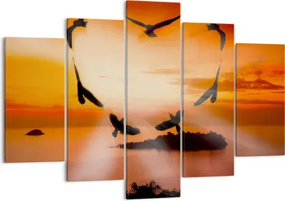 Produktbild von Bild auf Leinwand - Leinwandbild - Natur Landschaft Insel Meer - 150x100cm - Wand Bild - Wanddeko - Leinwanddruck - Bilder - Kunstdruck - Wanddekoration - Leinwand bilder - Wandkunst - EA150x100-2440