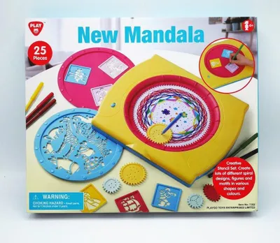 Immagine prodotto di Set creativo Playgo Mandala per bambini – Crea i tuoi motivi a spirale
