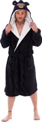 Produktbild von Keanu - Morgenmantel für Herren, Fleece TC231 (L-XL) (Schwarz/Weiß)