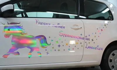 Image de Elzusha - Ensemble de décoration licorne avec effet holographique