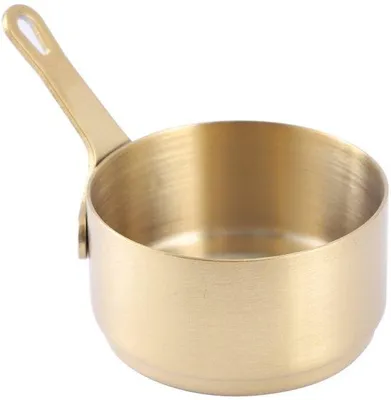 Obrázek produktu pro Malý hrnec, zlatá termoska s dlouhou rukojetí, na kávu, mléko, máslo a přípravu čokolády, ohřívač na kuchyň (100 ml)