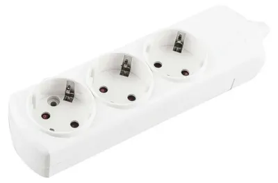 Produktbild von Onlex Geerdete Steckdose Ohne Kabel 3 Steckdosen Weiß One Size / EU Plug 220V Weiß One Size