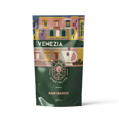 Zdjęcie produktu dla Kawa ziarnista Venezia San Marco włoska kawa mieszana 250g