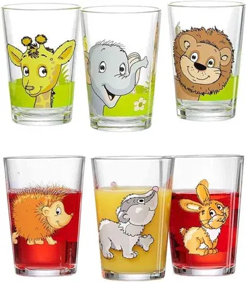 Produktbild von Famanu Kinderbecher Tiermotive - Set von 6, 205 ml