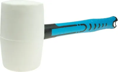 Produktbild von Gummihammer 600g Schonhammer Fliesenhammer Gummi Hammer Fiberglas Stiel JB606