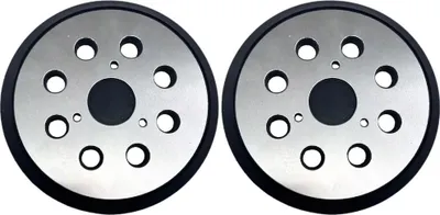 Produktbild von 2x Trade-Shop Klett Schleifteller Haftteller 125mm mit Metall-Rückseite ersetzt Makita 743081-8 743051-7, Hitachi 324-209, DeWalt 151281-08 DW4388