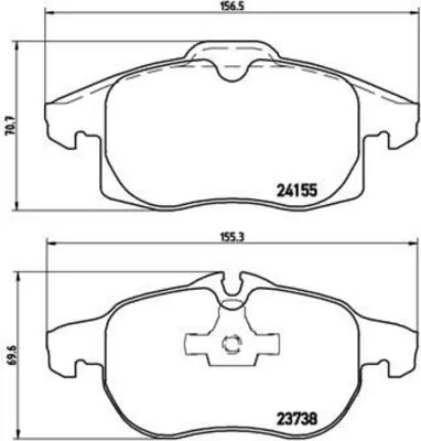 Produktbild von Brembo Bremsbelagsatz, Scheibenbremse Vorderachse P 10 011
