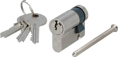 Produktbild von Halbzylinder für Außenschließung – Messing vernickelt - Profilzylinder 30/10mm