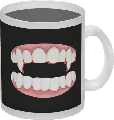 Produktbild von Vampirgebiss Horror Glas Tasse für Halloween