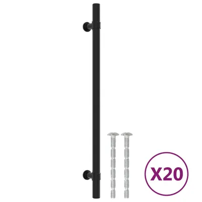Immagine prodotto di vidaXL Maniglie per mobili, 20 pezzi, nero, 224 mm, acciaio inossidabile