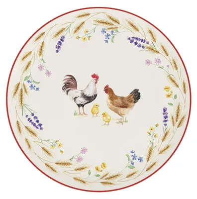 Produktbild von Frühstücksteller COUNTRY LIFE Motiv 1 D. 19cm weiß bunt Porzellan Easy Life