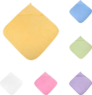 Immagine prodotto di Lorelli asciugamano da bagno 80 x 80 cm, asciugamano con cappuccio, asciugamano da bagno, dalla nascita giallo