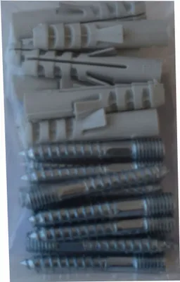 Zdjęcie produktu dla 10 sztuk - Śruba wieszakowa M6x50 z kołkiem: M6 x 50 mm 10 sztuk Rozmiar: M6 x 50 mm 10 sztuk