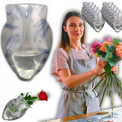 Produktbild von 10x Vasentransporter Wasserbehälter für Blumen und Sträuße Folie