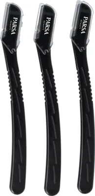 Produktbild von PARSA Beauty Essential Augenbrauen- & Gesichtshaartrimmer in schwarz, 3 Stück