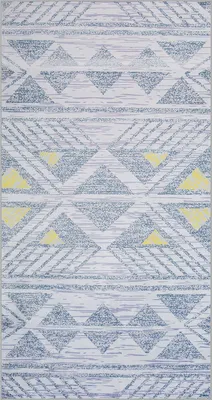 Zdjęcie produktu dla BELIANI Dywan szary 80 x 150 cm prostokątny geometryczny wzór w romby