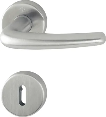 Produktbild von HOPPE Drückergarnitur DENVER - auf Rosette BB, Edelstahl