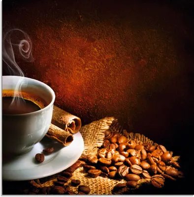 Produktbild von ARTland Glasbild Kaffee Größe: 20x20 cm
