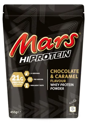 Immagine prodotto di Mars Mars HiProtein Powder 455 g cioccolato-caramello / Proteine del siero di latte / Deliziose proteine del siero di latte con il gusto inconfondibile di una barretta Mars.