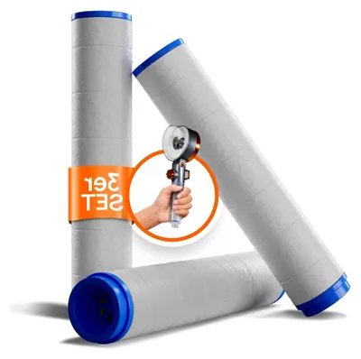 Produktbild von Ersatzfilter für Duschkopf | 2 in 1 PP-Baumwollfilter für gereinigtes und weicheres Wasser | POWERWASH-Funktion für kalk- und chlorfreies Wasser