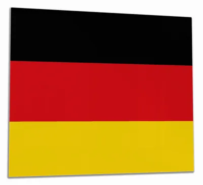 Produktbild von Wallario Herdabdeckplatte aus Glas, Größe 60 x 52 cm 1-teilig, Motiv Deutsche Flagge