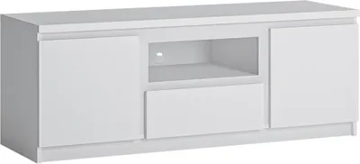 Produktbild von Wohnzimmer TV Lowboard in weiß FORTALEZA-129, B/H/T ca. 135,4/51,1/45 cm