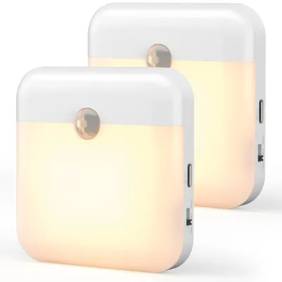 Obrázok produktu pre LED nočné lampičky, 2 kusy, s detektorom pohybu, vhodné do interiéru, automatické nočné osvetlenie