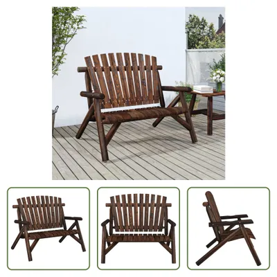 Produktbild von The Living Store Gartenbank 2-Sitzer 119x85x98 cm Massivholz Fichte