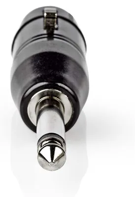 Image de Adaptateur XLR | XLR 3 broches femelle | 6,35 mm Mâle | Nickelé | Droit | Métal | Noir | 1 pc. | Sachet en plastique