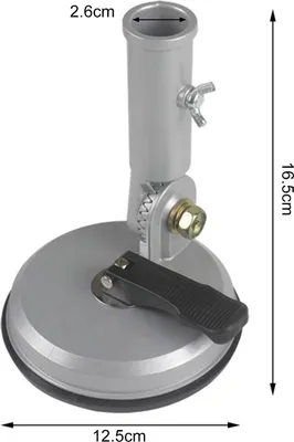 Produktbild von RV-Fahnenhalterung, RV-Fahnenmastbasis, beschädigungsfreie Installation, Aluminiumlegierung, Fahnenmasthalterung, vielseitige Outdoor-Fahnenmastbasis