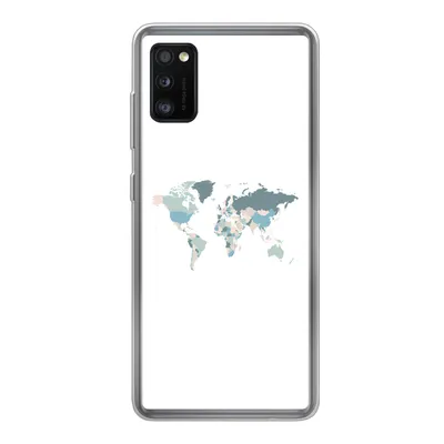 Produktbild von MuchoWow® Handyhülle Schutzhülle Hülle für Samsung Galaxy A41 Weltkarte - Pastell - Länder Silikon Softcase Handy Hülle - Mobiltelefon