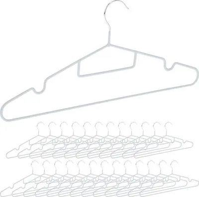 Produktbild von Famanu Kleiderbügel Set von 24 - Platzsparend - Antirutsch - Hosenbügel