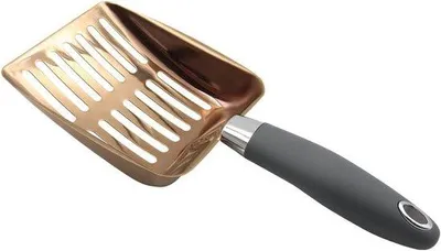 Produktbild von Rosafarbene Metallkatzenschaufel mit Anti-Rutsch-Griff