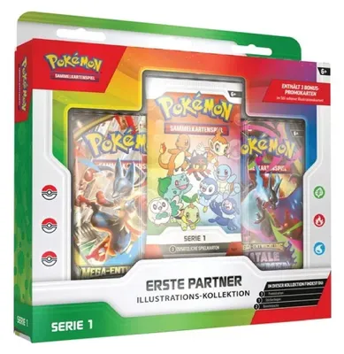 Immagine prodotto di Pokémon First Partner - Collezione di illustrazioni - Serie 1 - Tedesco