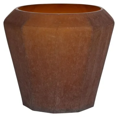 Productafbeelding van Diamantvaas M 23 cm - Amberkleurig - Glas