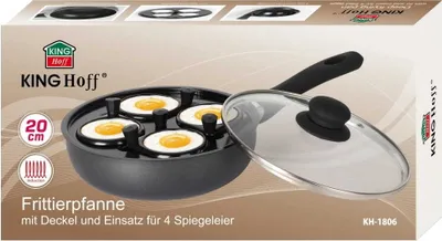 Immagine prodotto di KINGHOFF KH-1806 Padella da 20 cm con inserto per le uova