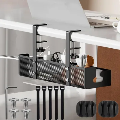 Zdjęcie produktu dla Organizer na kable do biurka bez wiercenia