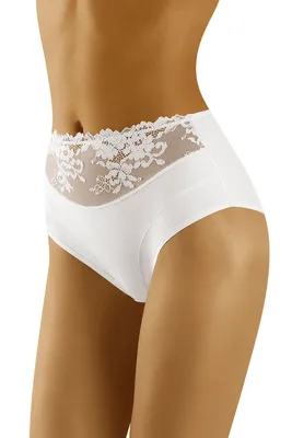 Produktbild von Wolbar damen slip unterhose unterwäsche baumwolle spitze wb415, weiß, l
