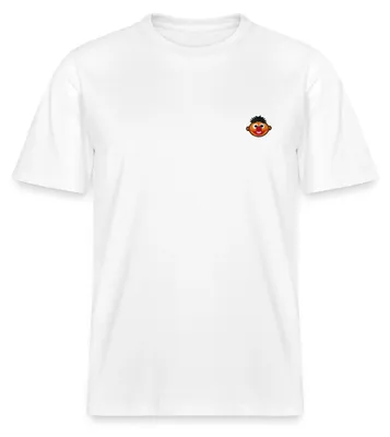 Produktbild von Spreadshirt Sesamstraße Ernie Als Stickmotiv Relaxed Fit Uni T-Shirt, XL, Weiß
